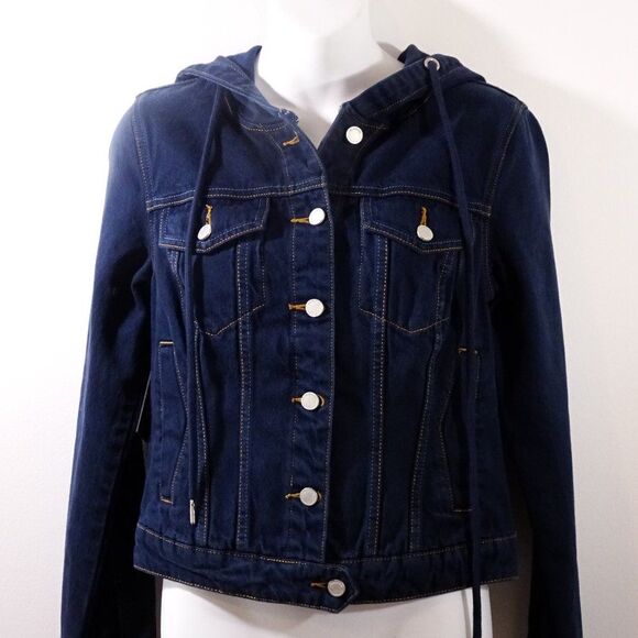 Blank NYC Denim Hoodie Jacket Size S NWT 298 - Picture 1 of 12